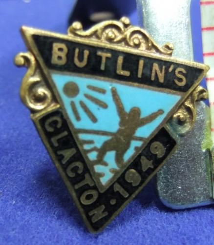 Butlins holiday camp badge clacton 1949