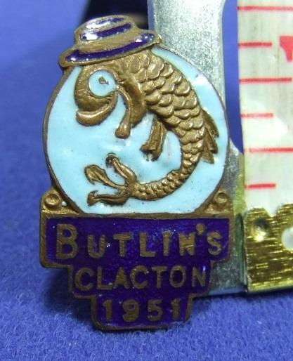 Butlins holiday camp badge clacton 1951
