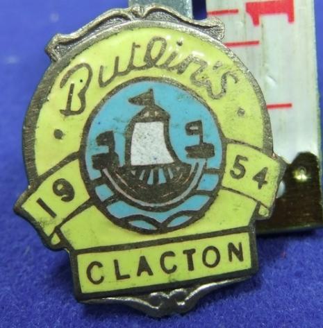 Butlins holiday camp badge clacton 1954