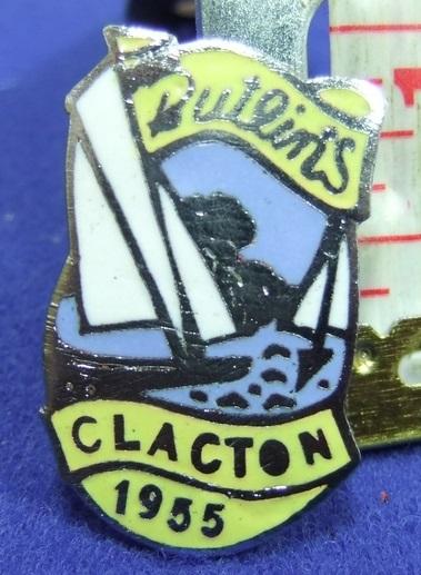 Butlins holiday camp badge clacton 1955