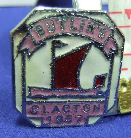 Butlins holiday camp badge clacton 1957