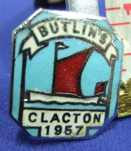 Butlins holiday camp badge clacton 1957