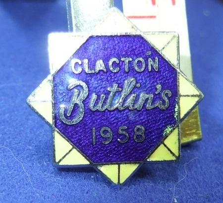 Butlins holiday camp badge clacton 1958