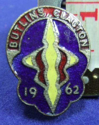 Butlins holiday camp badge clacton 1962