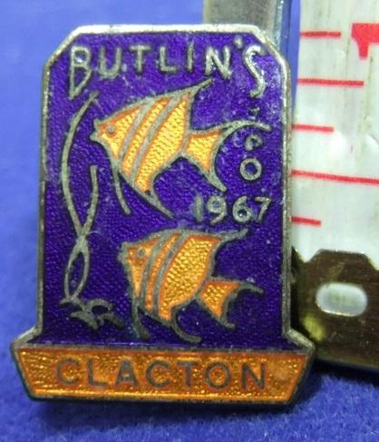 Butlins holiday camp badge clacton 1967