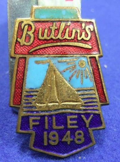 Butlins holiday camp badge filey 1948