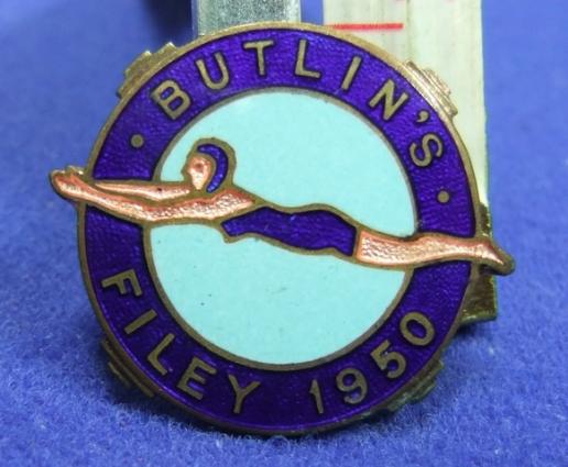 Butlins holiday camp badge filey 1950