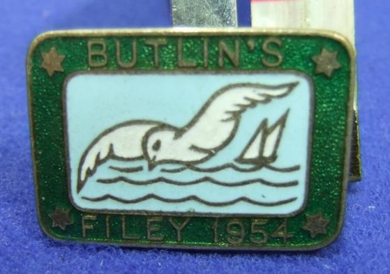 Butlins holiday camp badge filey 1954