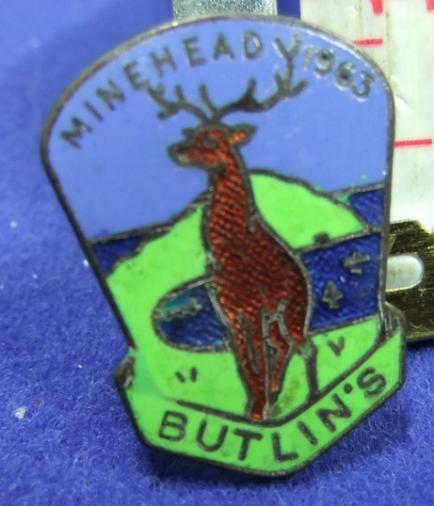 Butlins holiday camp badge minehead 1963