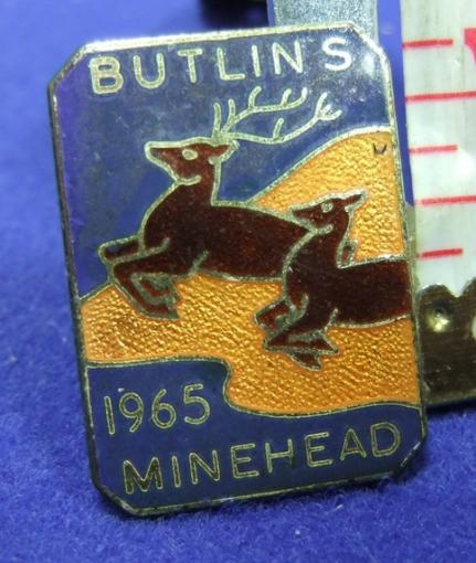 Butlins holiday camp badge minehead 1965