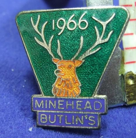 Butlins holiday camp badge minehead 1966