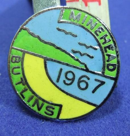 Butlins holiday camp badge minehead 1967