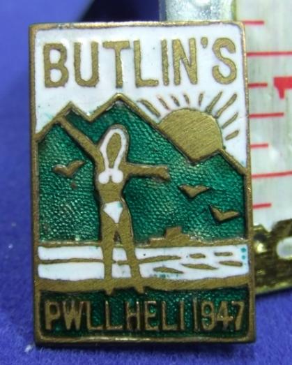 Butlins holiday camp badge pwllheli 1947