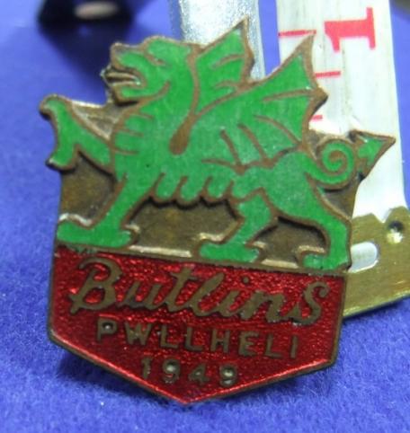 Butlins holiday camp badge pwllheli 1949