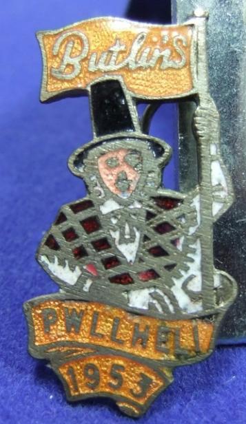 Butlins holiday camp badge pwllheli 1953