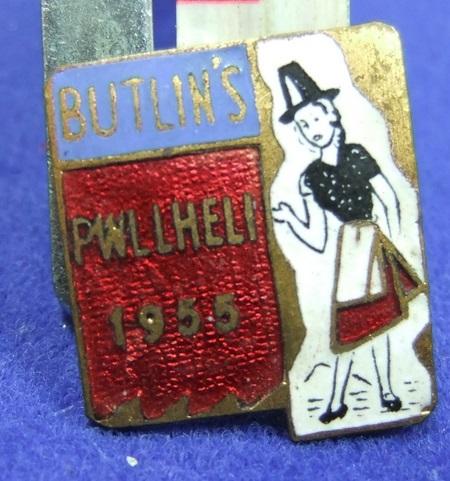 Butlins holiday camp badge pwllheli 1955