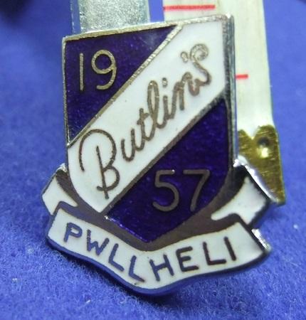 Butlins holiday camp badge pwllheli 1957