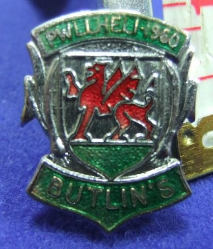 Butlins holiday camp badge pwllheli 1960