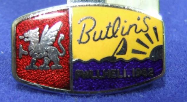 Butlins holiday camp badge pwllheli 1962