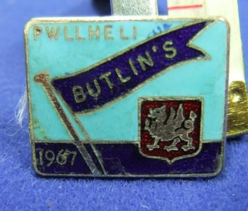 Butlins holiday camp badge pwllheli 1967