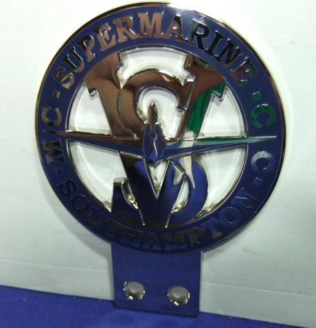 Spitfire supermarine motor club Car grille badge