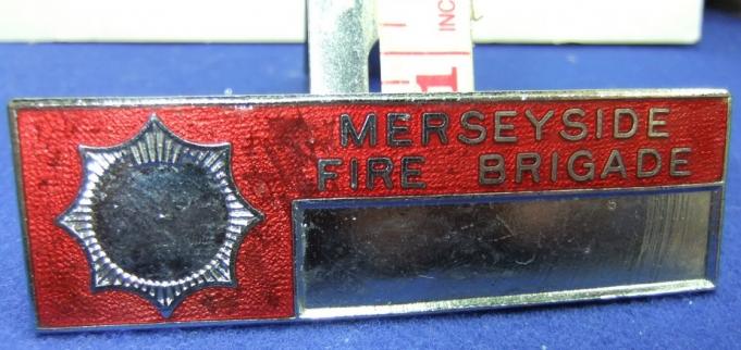 Badge Merseyside Fire Brigade Fireman 1960s
