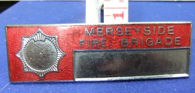 Badge Merseyside Fire Brigade Fireman 1960s