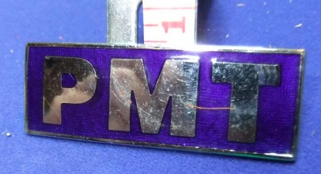 Badge PMT Potteries Motor Traction Bus Company psv