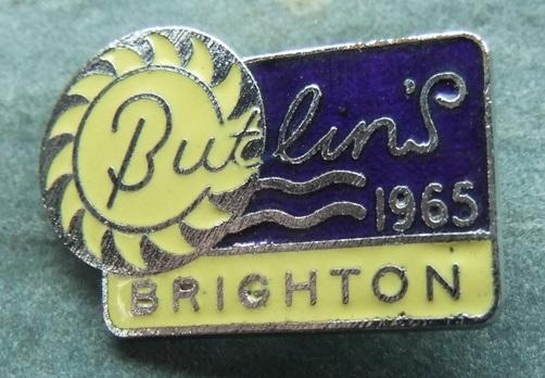 Badge Butlins Holiday Camp Brighton 1965