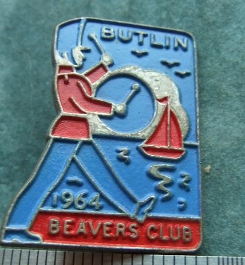 Badge Butlins Beavers 1964 Holiday Camp Gaunt