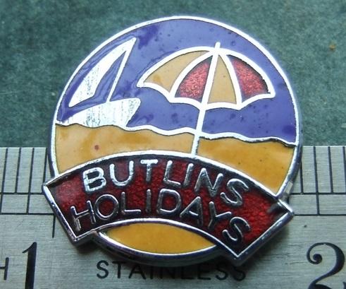 Butlins Holidays Camp Hotel Staff Red Coat Pass Badge