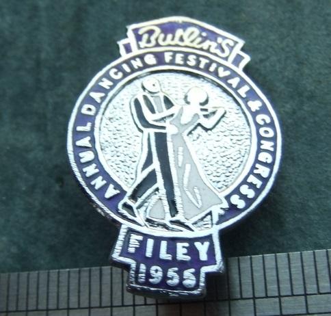 Butlins Dancing Festival Congress Filey 1955 Badge
