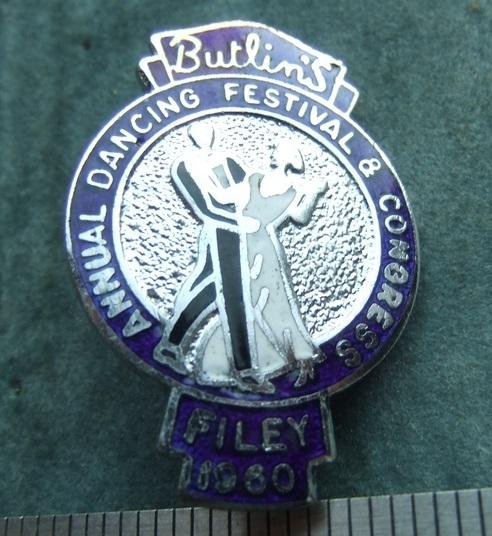 Butlins Dancing Festival Congress Filey 1960 Badge