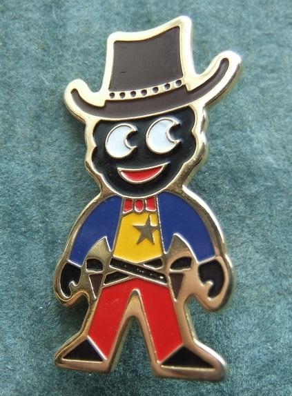 Robertsons Golly Cowboy badge 1980s Sealed Circles