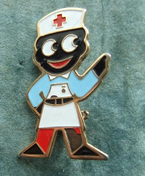 Robertsons Golly Nurse badge brooch 1980s