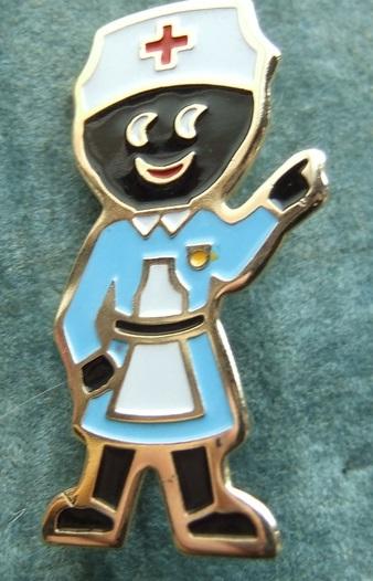 Robertsons golly badge brooch nurse 1990s