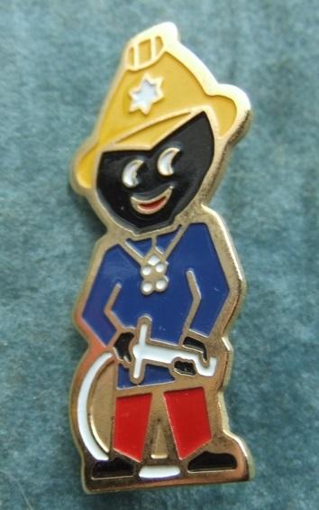 Robertsons golly badge brooch fireman 1990s