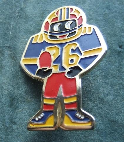 Robertsons golly badge brooch american football 1990s