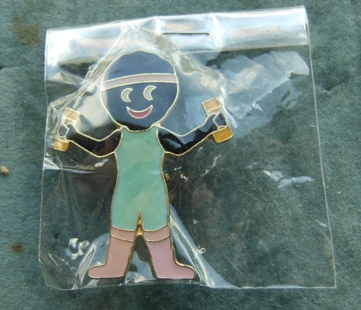 Robertsons golly badge Keep Fit 1993 94 large acrylic