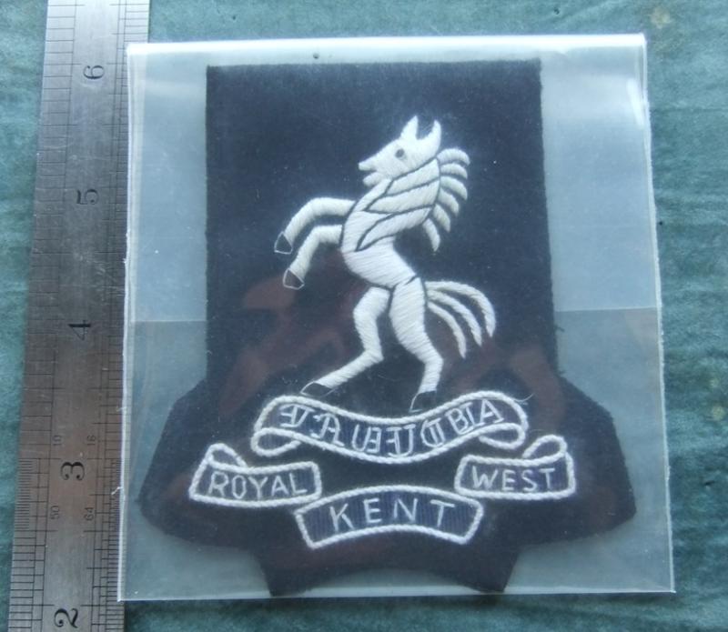 Royal Kent West Regiment Blazer Badge Type 3