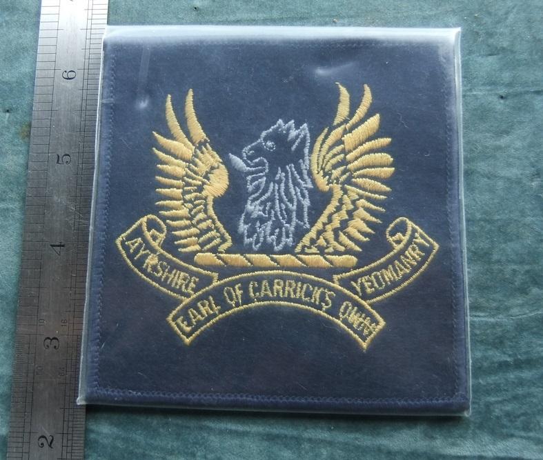 Ayrshire Yeomany Earl of Carricks Own Blazer Badge