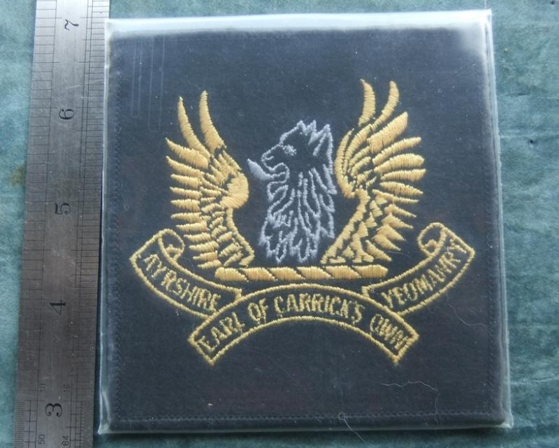 Ayrshire Yeomany Earl of Carricks Own Blazer Badge