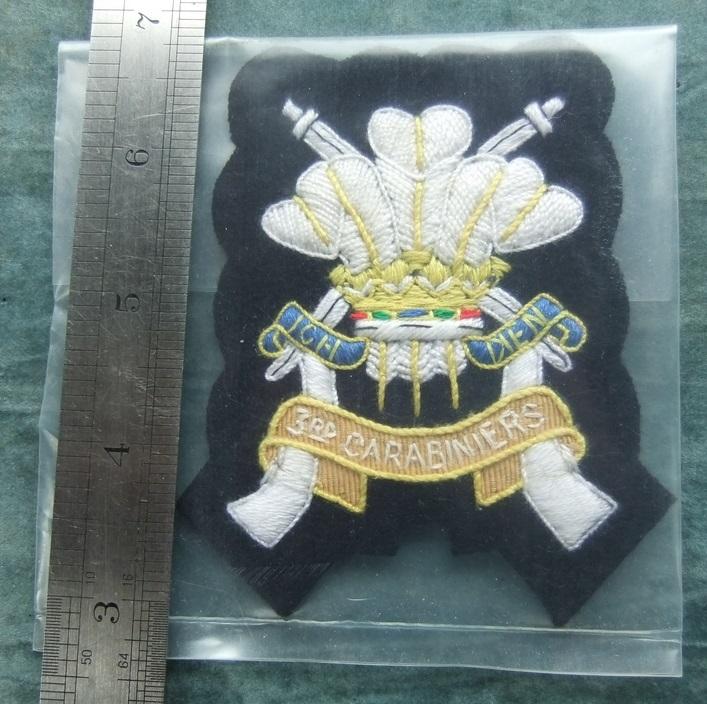 3rd Carabiniers Prince of Wales's Dragoon Guards Blazer Badge