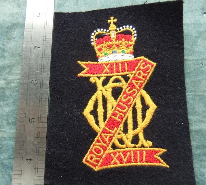 13th 18th Royal Hussars Blazer Badge