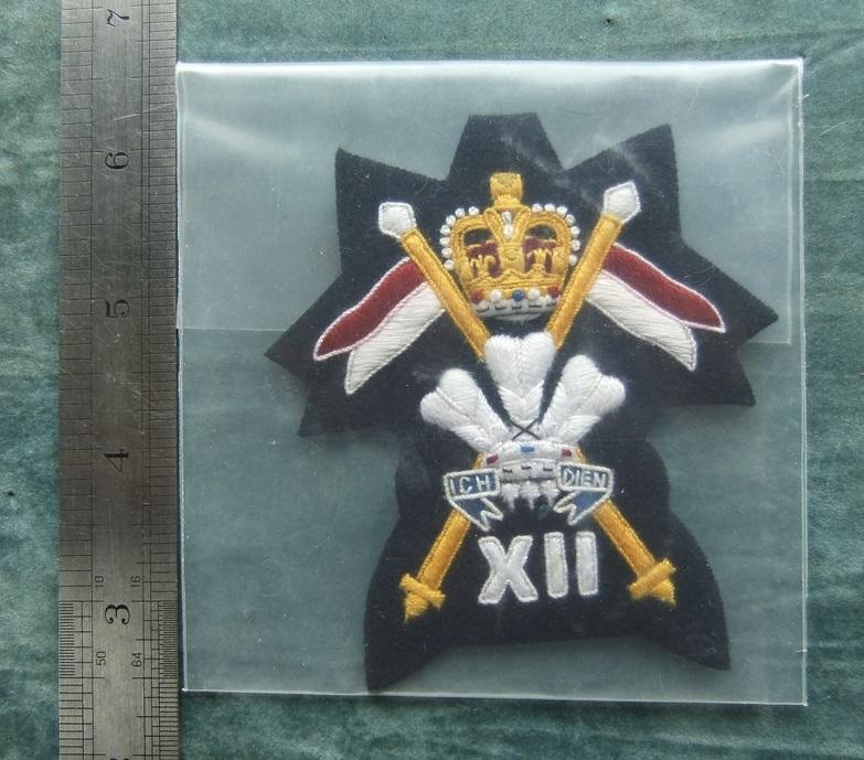 12th Royal Lancers Blazer Badge  ( Prince Of Wales )