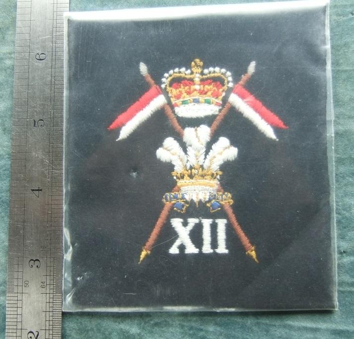12th Royal Lancers Blazer Badge ( Prince Of Wales )