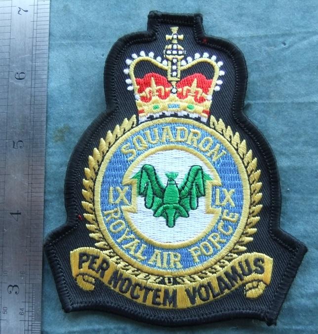 RAF Royal Air Force IX 9 Bomber Squadron Patch Badge