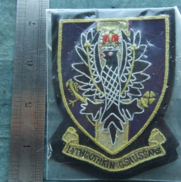 14th 20th Kings Hussars Blazer Badge
