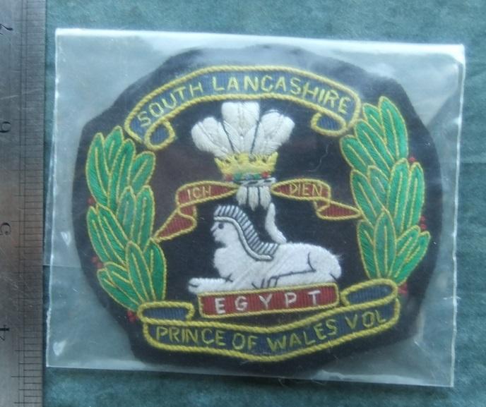 South Lancashire Prince of Wales Volunteers Blazer Badge