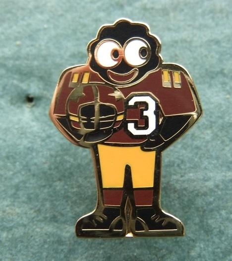 Golly American Footballer Brown Badge Non Robertsons issue